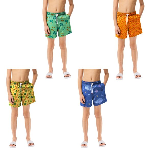 Boy's Beach Swim Trunk Shorts Quick Dry UPF 50+ Little Boys Bathing Swimsuit - Picture 12 of 15